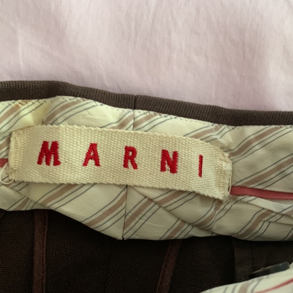 Marni size 42, chocolate brown cropped pants - Picture 3 of 4